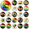 30Pcs Gay Pride Buttons Rainbow Enamel Brooch Pins LGBT Lapel Badges for Lesbian Transgender Bisexual Gay Pride Month Activities Accessories Gifts